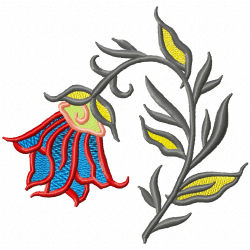 Flowers And Tree Embroidery Design 5